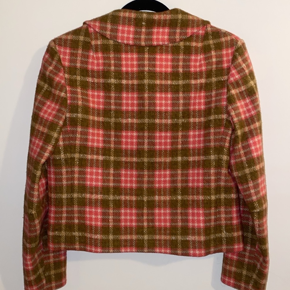 Pendleton Pure Wool Cropped Blazer Jacket Covered… - image 2